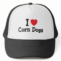 I love Corn Dogs heart T-Shirt Trucker Hats