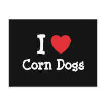 I love Corn Dogs heart T-Shirt Post Cards