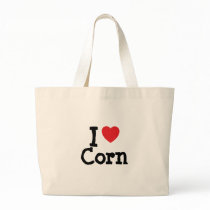 I love Corn heart T-Shirt Canvas Bag