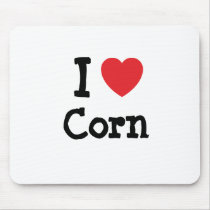 I love Corn heart T-Shirt Mouse Pads