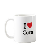 I love Corn heart T-Shirt Coffee Mugs