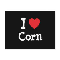 I love Corn heart T-Shirt Postcards