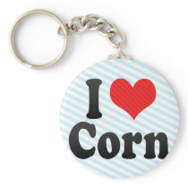I Love Corn Keychain