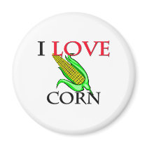 I Love Corn Fridge Magnet