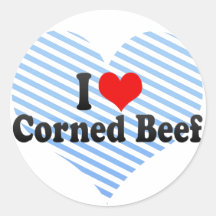 I Love Corned Beef Sticker