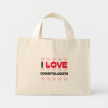 I LOVE COSMETOLOGISTS CANVAS BAGS