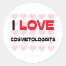 I LOVE COSMETOLOGISTS STICKER
