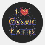 I Love Cosmic Latte Round Stickers