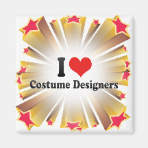 I Love Costume Designers Fridge Magnets