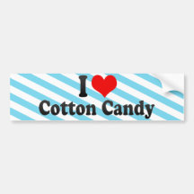 I Love Cotton Candy Bumper Stickers