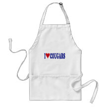 I Love Cougars Apron