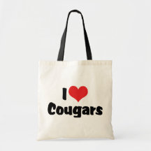 I Love Cougars Canvas Bag