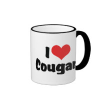 I Love Cougars Coffee Mugs