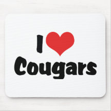 I Love Cougars Mousepads