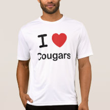 I Love Cougars Tee Shirts