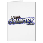 I Love Country BLUES music Greeting Cards