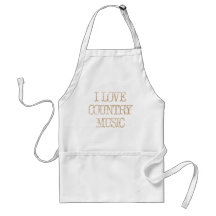 I Love Country Music Aprons