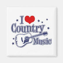 I Love Country Music Magnets