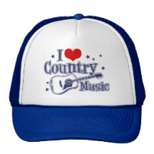 I Love Country Music Mesh Hat