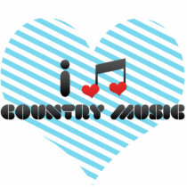 I Love Country Music Acrylic Cut Out
