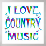 I Love Country Print