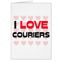 I LOVE COURIERS GREETING CARDS