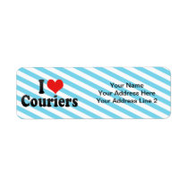 I Love Couriers Return Address Label