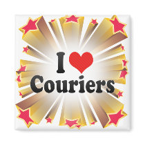 I Love Couriers Refrigerator Magnets