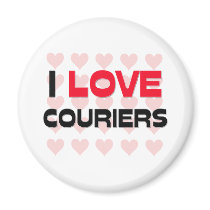 I LOVE COURIERS MAGNETS