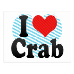 I Love Crab Postcards
