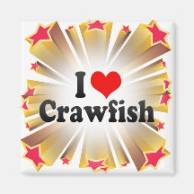 I Love Crawfish Fridge Magnet