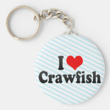 I Love Crawfish Keychains