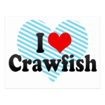 I Love Crawfish Post Cards