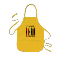 I Love Crayons Apron