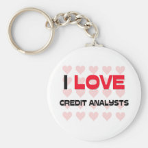 I LOVE CREDIT ANALYSTS KEYCHAIN
