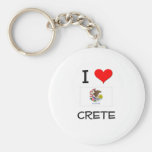 I Love CRETE Illinois Keychain