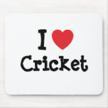 I love Cricket heart custom personalized Mousepad