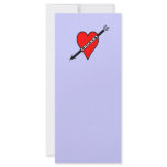 I Love Cricket Heart Full Color Rack Card