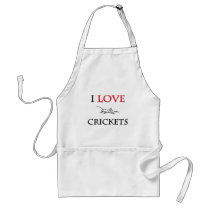 I Love Crickets aprons