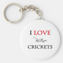 I Love Crickets Keychains