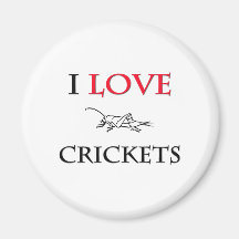 I Love Crickets Refrigerator Magnet