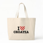 I Love Croatia Tote Bags