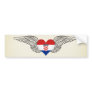 I Love Croatia -wings Bumper Stickers