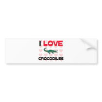 I Love Crocodiles Bumper Sticker