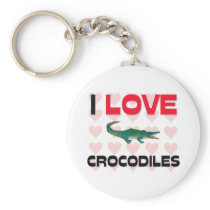 I Love Crocodiles Key Chain
