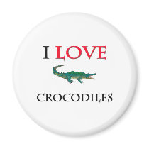 I Love Crocodiles Magnets