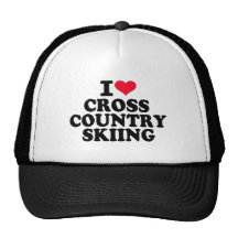 I love Cross Country Skiing Mesh Hat