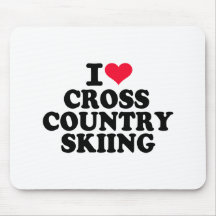 I love Cross Country Skiing Mouse Pad