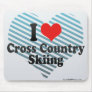I Love Cross Country Skiing Mousepads