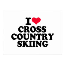 I love Cross Country Skiing Postcards
